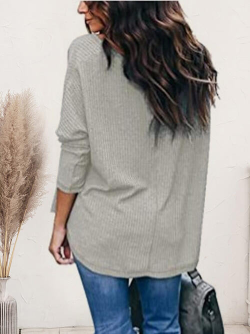 V-Neck Long Sleeve T-Shirt