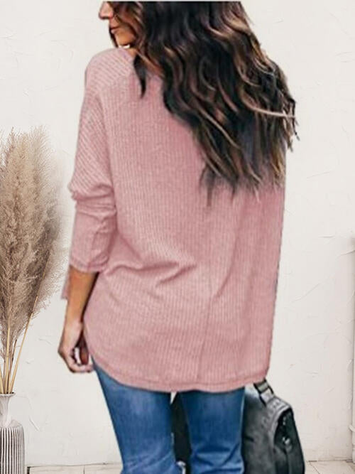 V-Neck Long Sleeve T-Shirt